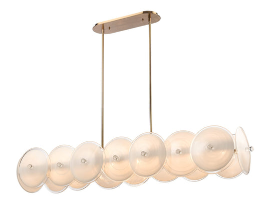 Arabela Tallulah lacquered gold linear chandelier 85124-8