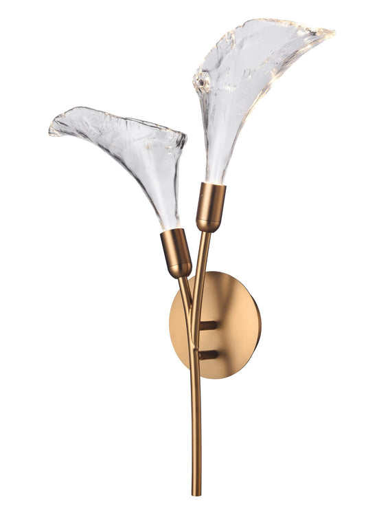 Arabela Calla satin brass wall sconce 85195-2