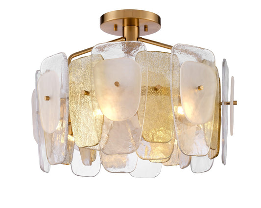 Arabela Strata lacquered gold semi flush 85200-6