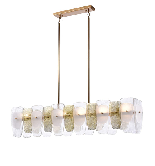 Arabela Strata lacquered gold linear chandelier 85203-6
