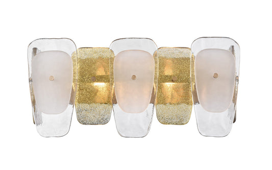 Arabela Strata lacquered gold vanity light 85205-2