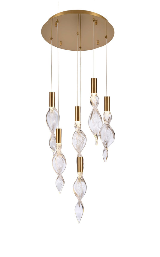 Arabela Aurora satin brass pendant 85213-6