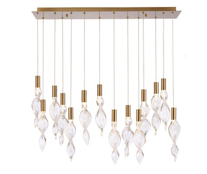 Arabela Aurora satin brass pendant 85216-14