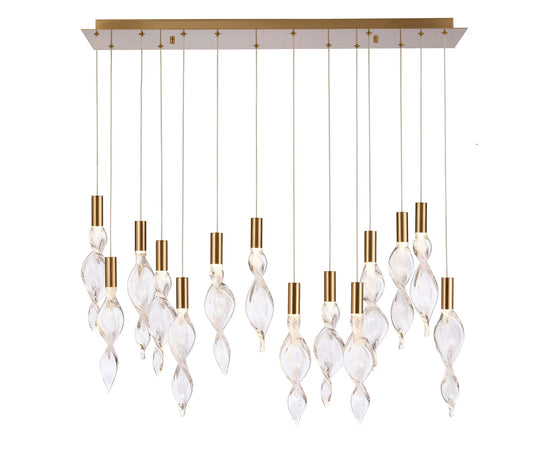 Arabela Aurora satin brass pendant 85216-14