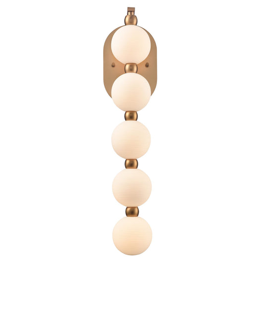 Arabela Mod satin brass wall sconce 85289-5