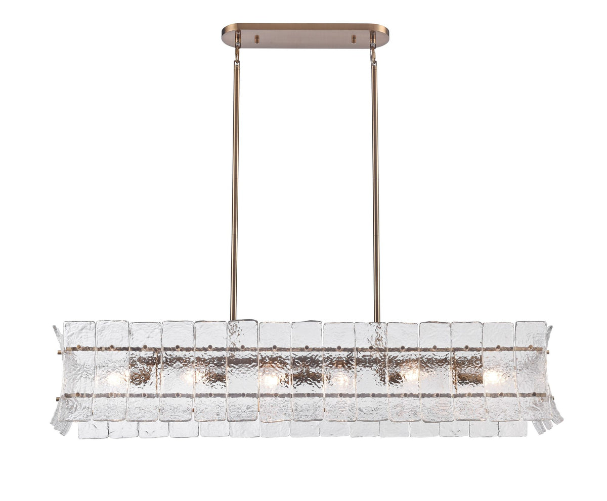 Arabela Sophie lacquered gold linear chandelier 85354-6 view 2