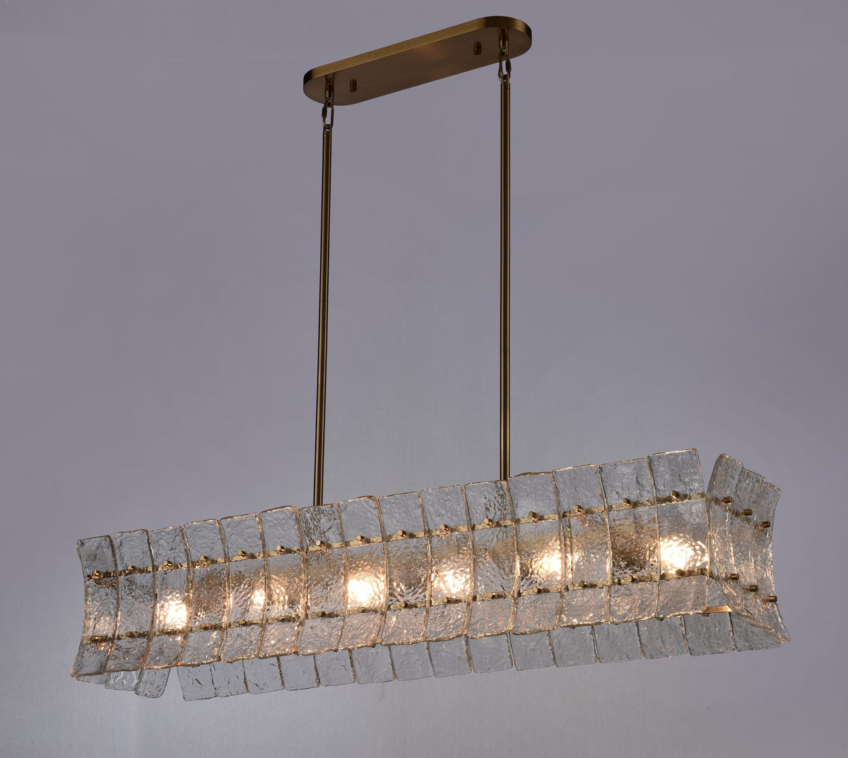 Arabela Sophie lacquered gold linear chandelier 85354-6 view 4