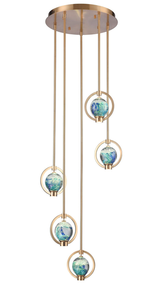 Arabela Utopia lacquered gold pendant 85400-5