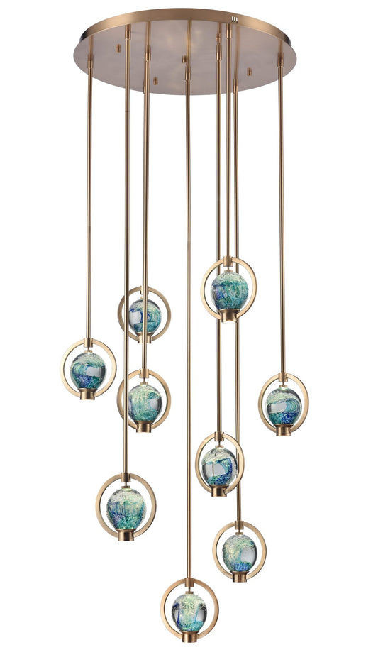 Arabela Utopia lacquered gold pendant 85401-9