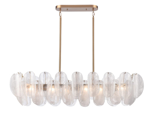 Arabela Chateau satin brass linear chandelier 85413-6