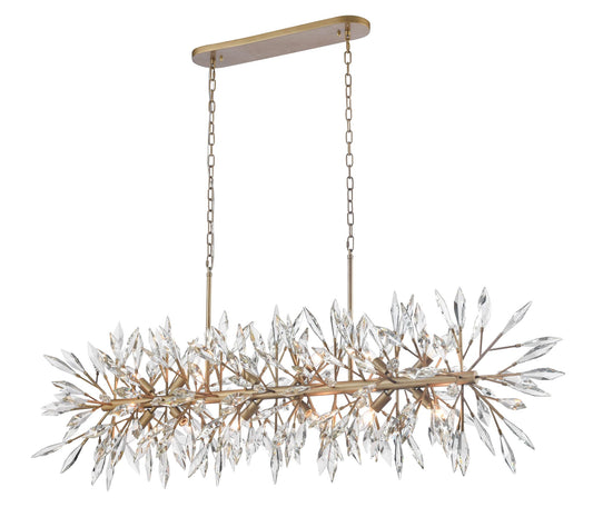 Arabela Crystal Fusion peruvian gold linear chandelier 85420-12