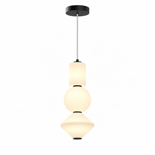 Alora Mood Bijou PD530341AGOP 8-Inch LED Pendant Light in Aged Gold with Matte Opal Glass