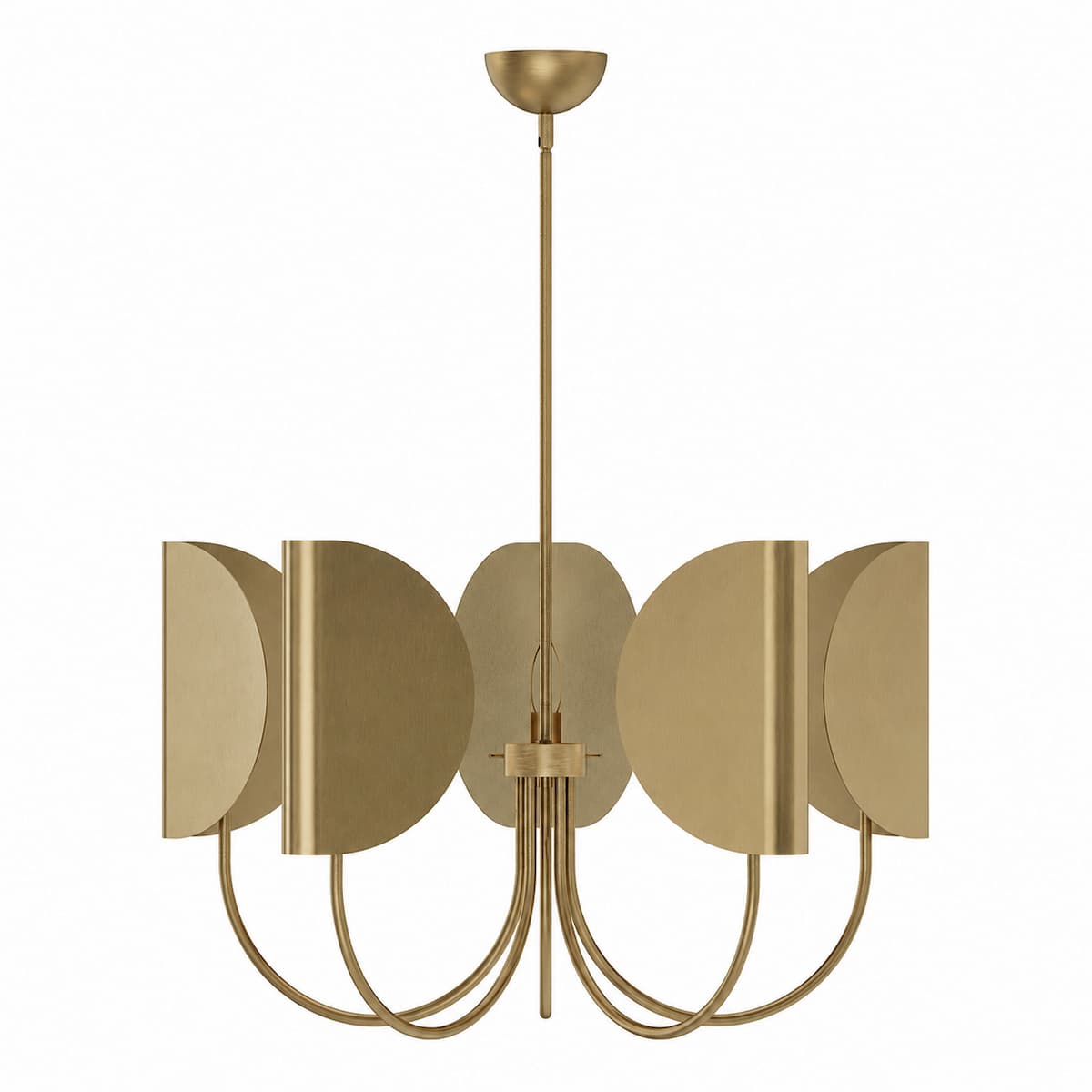 Alora Mood Seno Collection CH450732AG 32-Inch Chandelier in Aged Gold Finish with Contemporary Origami-Inspired Design