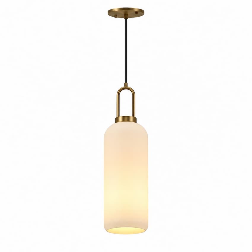 Alora Mood Soji PD401606AGOP 6-Inch Pendant Light in Aged Gold Finish with Clear Glass Shade