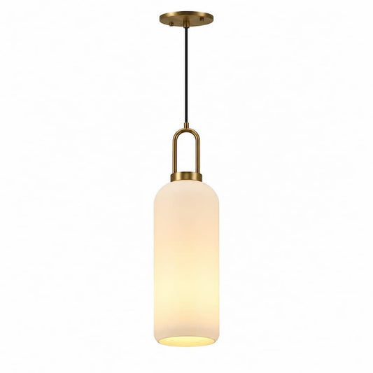 Alora Mood Soji PD401606AGOP 6-Inch Pendant Light in Aged Gold Finish with Clear Glass Shade