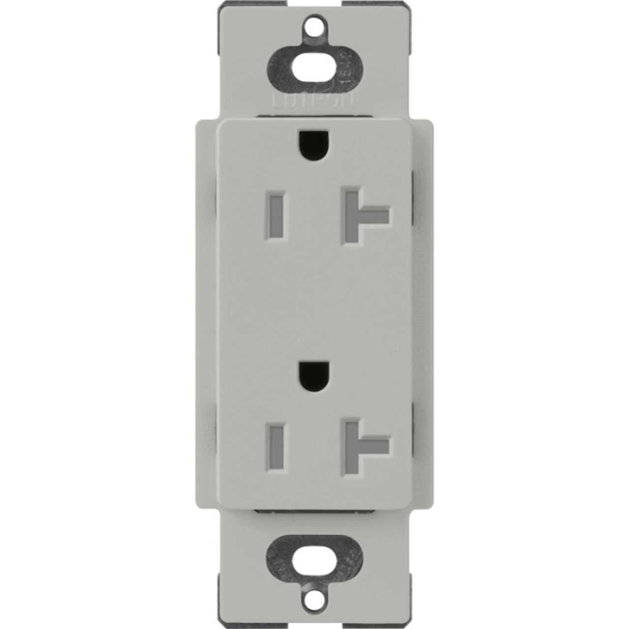 Lutron Claro 20 A tamper-resistant duplex receptacle in Pebble
