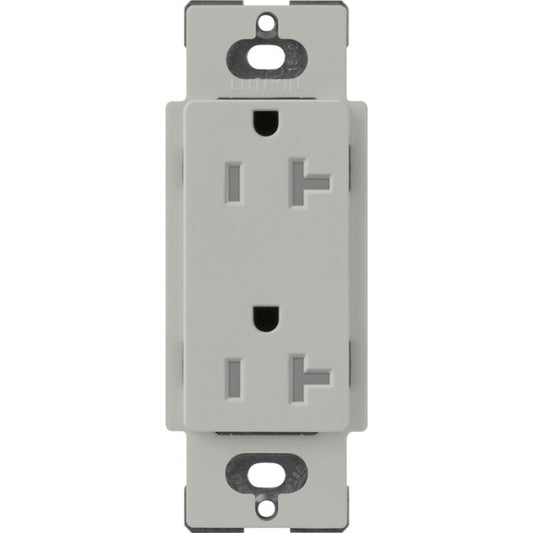 Lutron Claro 20 A tamper-resistant duplex receptacle in Pebble