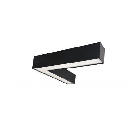 Nora Lighting NLUD-L334B "L" Shaped L-Line LED Indirect/Direct Linear, 3781lm / Selectable CCT, Black Finish