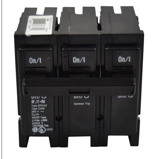 Cutler Hammer 50A 240V 3-Pole BR Frame Plug-On Shunt Trip Circuit Breaker