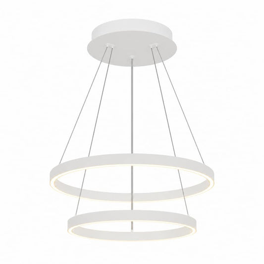 Kuzco Cerchio CH87224 modern chandelier with 87W integrated LED, 3000K warm white illumination and 6500 total lumens
