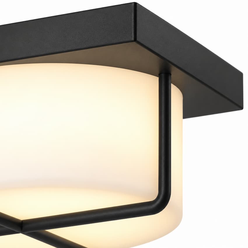 Kuzco Reglao FM45910-BK/OP contemporary 16W LED flush mount with 3000K warm white illumination