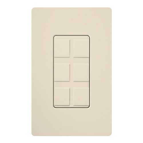 Lutron Claro wall plate in Light Almond