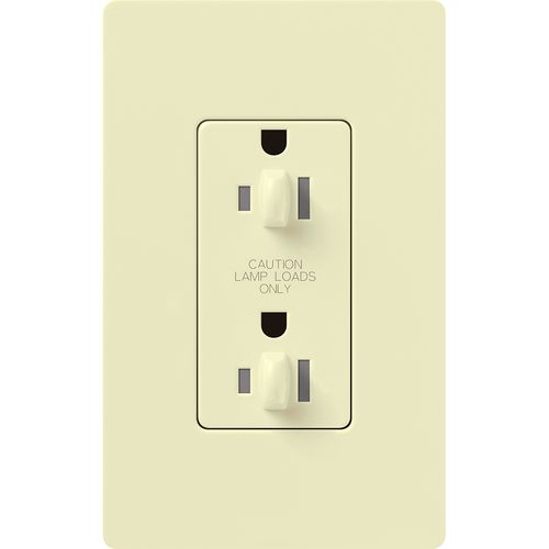 Lutron Claro 15 A tamper-resistant duplex receptacle in Almond