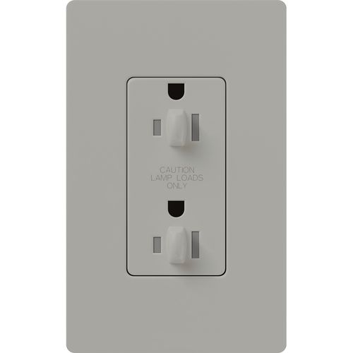 Lutron Claro 15 A tamper-resistant duplex receptacle in Gray