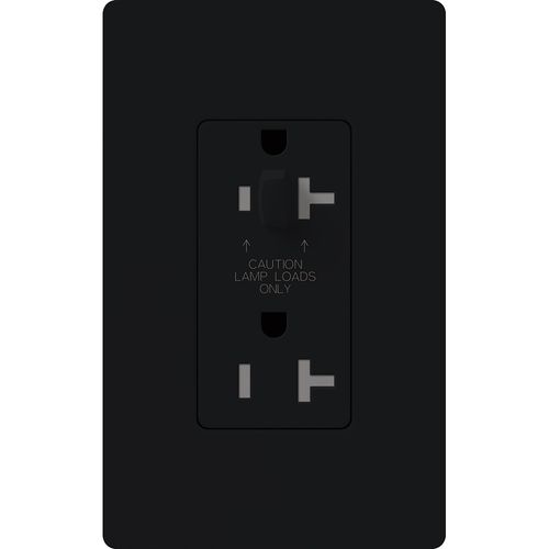 Lutron Claro 15 A tamper-resistant duplex receptacle in Black