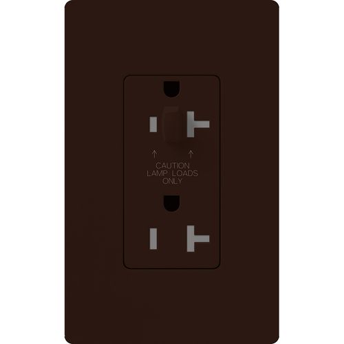 Lutron Claro 15 A tamper-resistant duplex receptacle in Brown