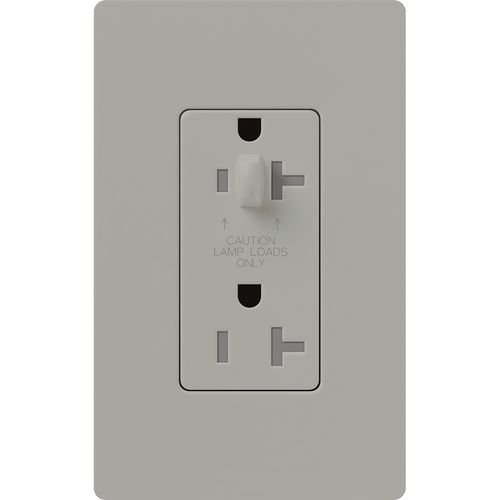 Lutron Claro 15 A tamper-resistant duplex receptacle in Gray