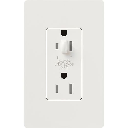 Lutron Claro 15 A tamper-resistant duplex receptacle in White