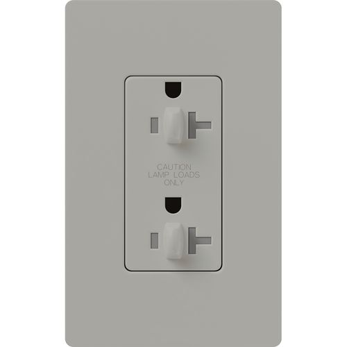Lutron Claro 20 A tamper-resistant duplex receptacle in Gray