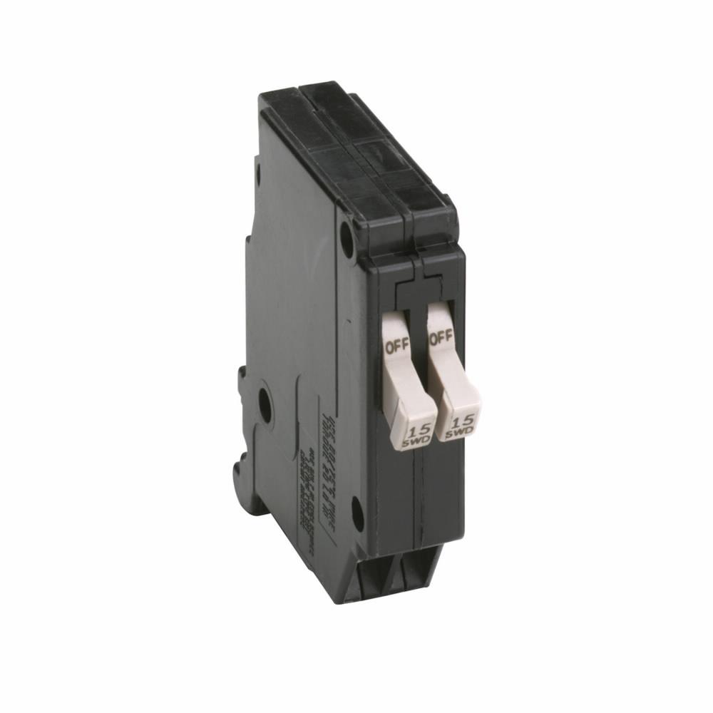 Cutler Hammer 15 Amp 1 Pole 120/240VAC CHT Series Plug-On Mount GFCI Circuit Breaker, 10kAIC, Thermal Magnetic Trip, UL/CSA