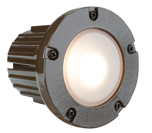 Corona Lighting CL-375-BK Lensed with Frosted Lens Step Light Black