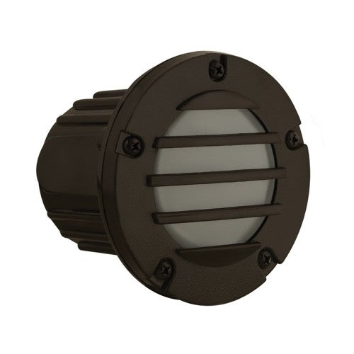 Corona Lighting CL-377-BZ Louvered with Frosted Lens Step Light Bronze