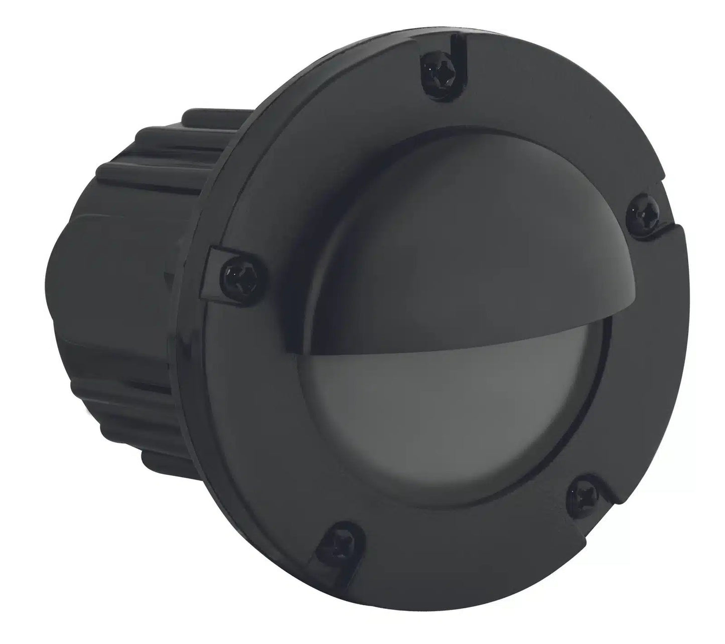 Corona Lighting CL-378-BK Half-Moon with Frosted Lens Step Light Black