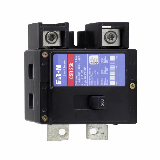 Cutler Hammer 200A 240V 2-Pole Thermal Magnetic Circuit Breaker Plug-On CSR Frame