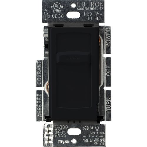 Lutron Skylark LED+ dimmer switch in Black