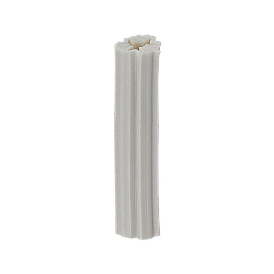 Dottie #6-#8 White Ribbed Tubular Plastic Anchor 221 (100-Pack)