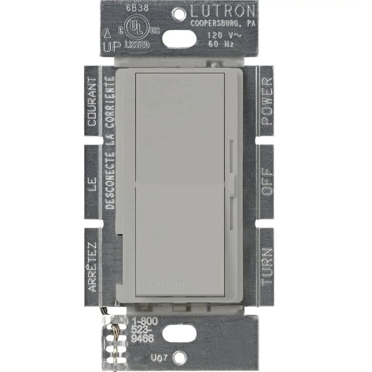 Lutron Diva 3-speed fan control in Gray