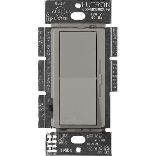 Lutron Diva 3-wire dimmer switch in Cobblestone