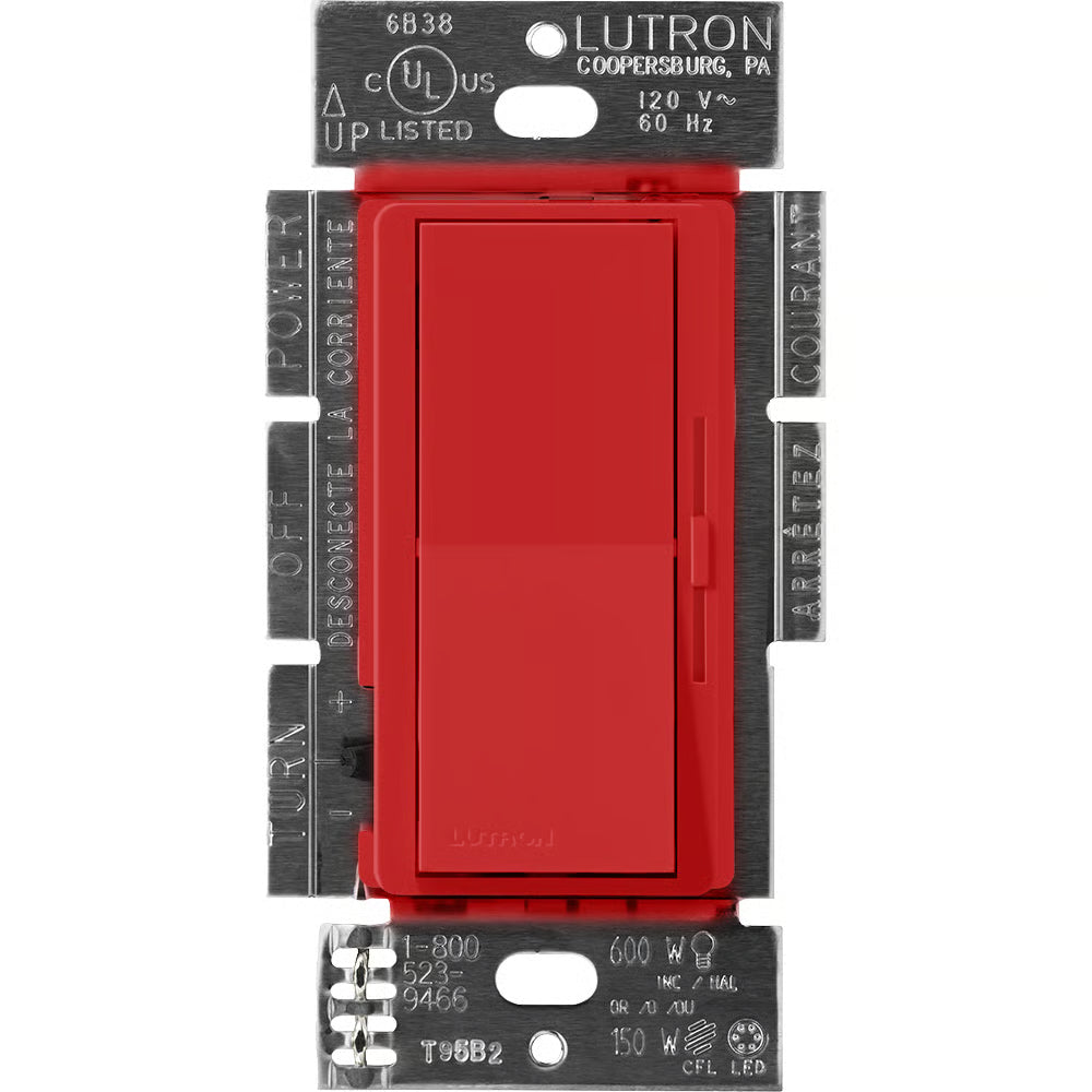 Lutron Diva 3-wire dimmer switch in Signal Red