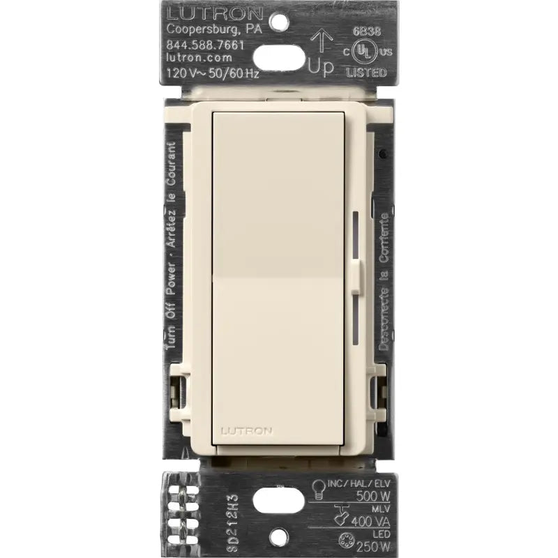 Lutron Caseta smart dimmer switch in Light Almond