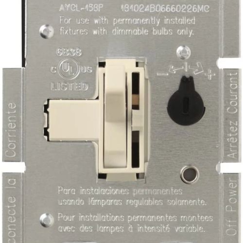 Lutron Ariadni LED+ dimmer switch in Light Almond