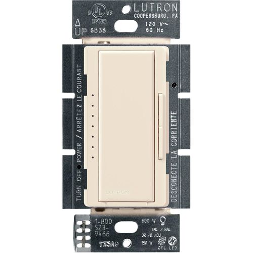 Lutron Maestro LED+ dimmer switch in Light Almond