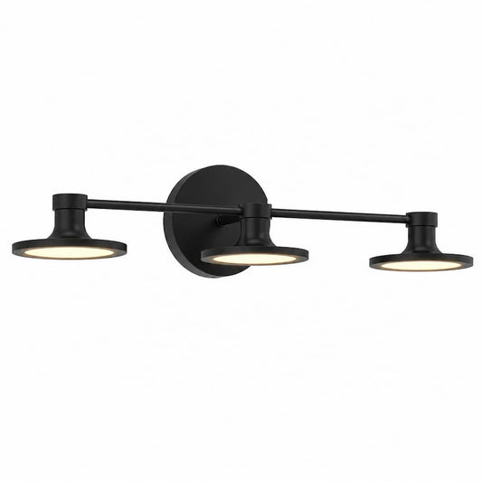 Alora Mood Issa VL418021MB 21-Inch LED Vanity Light in Matte Black with Sleek Modern Profile