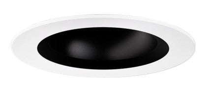 ELCO Lighting E1AK02F30B 1 Inch Round Architectural Oak Reflector Downlight 3000K 38 Degree Black With White Trim