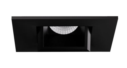 ELCO Lighting E1AK22NF27B 1 Inch Square Architectural Oak Adjustable Downlight 2700K 28 Degree Black