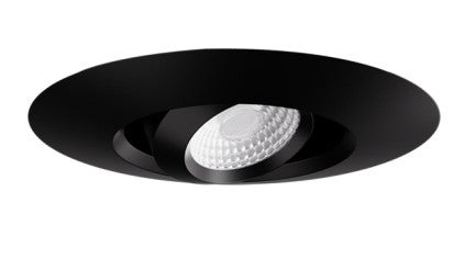 ELCO Lighting E1AK32NF30B 1 Inch Round Architectural Oak Adjustable Downlight 3000K 28 Degree Black